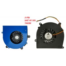Monster P151HM P151SM P151EM Notebook Cpu Fan (Sağ ve Sol Fan 3 PİN)
