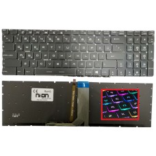 Msi PE60 2QE-492XTR PE60 6QE-406TR GE73 RAIDER RGB 8RE-284XTR Notebook Klavye (Siyah TR Rgb Aydınlatmalı)